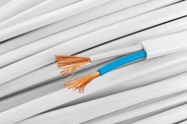 Unos cables de electricidad